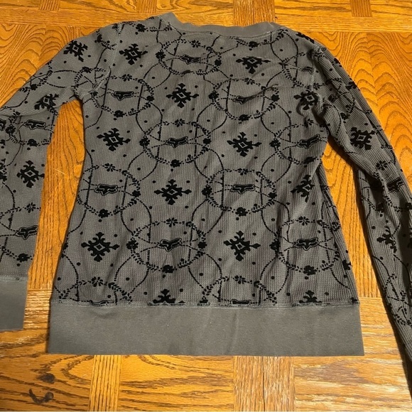 Fox Racing Thermal Henley Top in Mixed Print in Gray Sz L Slim Fit - Picture 10 of 13